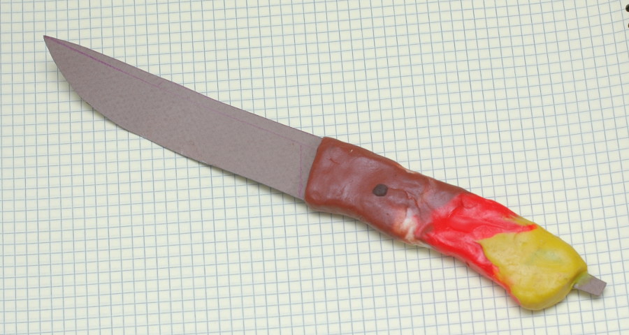 wk-15 пластилиновый макет ножа
